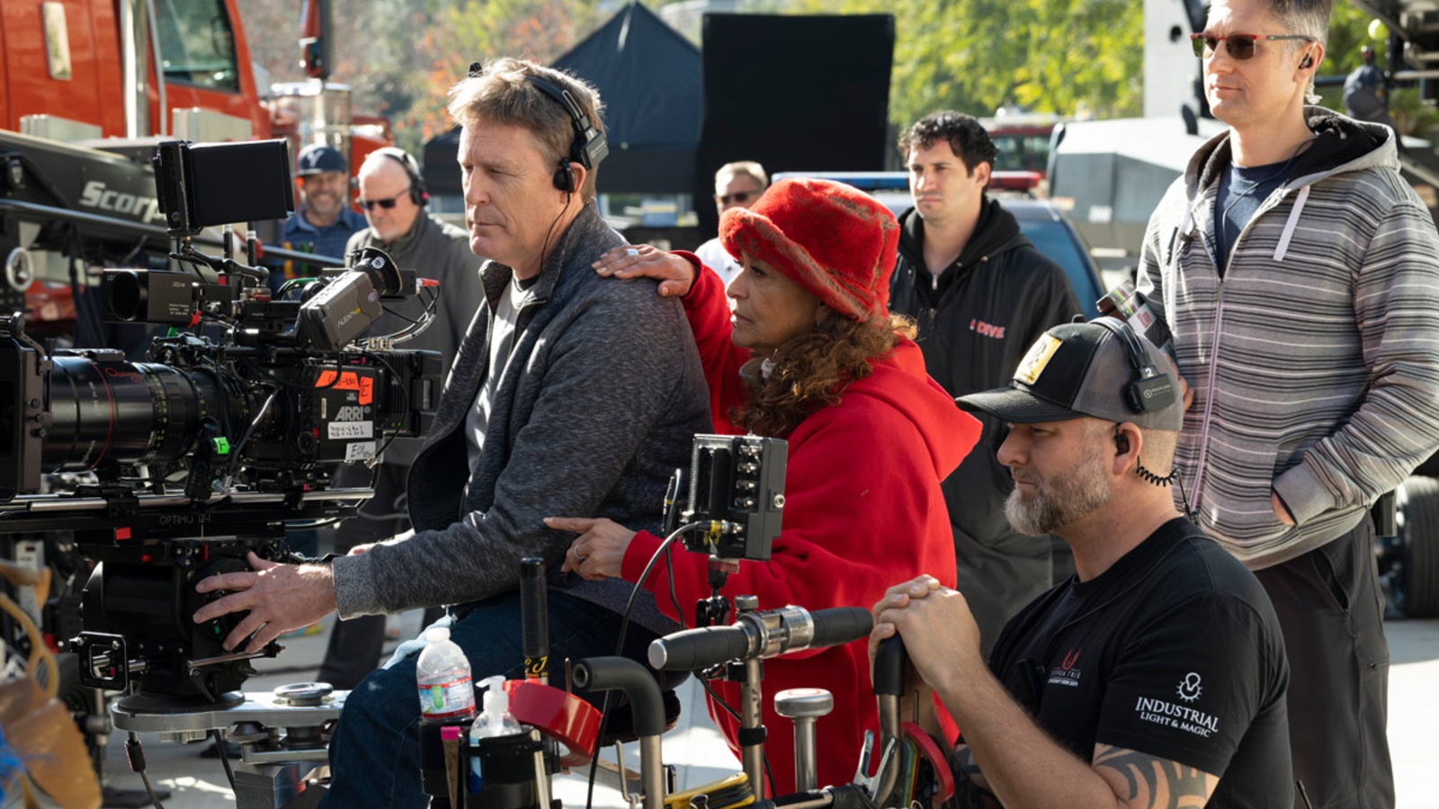 Debbie Allen working on a film set